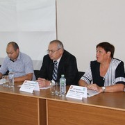 Слева направо: А.Э. Шагиев, А.П. Галоганов, Л.Б. Пучкина